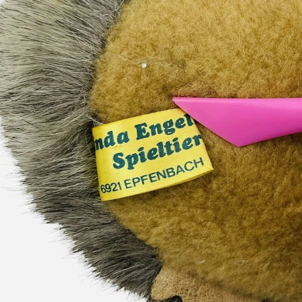 RARE Vintage Linda Engelhard Spieltiere Hedgehog Plush Western Germany Epfenbach